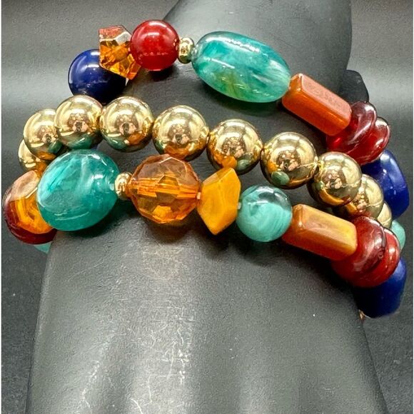 MIXIT Set of 3 Stretch Beaded Bracelet - Picture 1 of 5